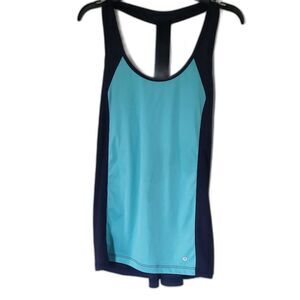 Xersion Women’s Sleeveless Turquoise Green Muscle Tank L | Quick-Dry Workout Tee